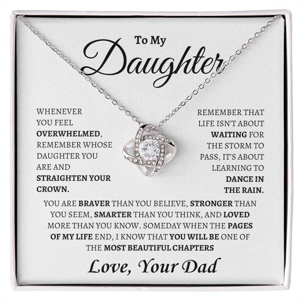 My Daughter, my beautiful chapter | Love Knot Necklace | Gifts for Daughter