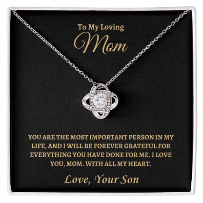 The most important person | Love Knot Necklace | Gifts for Mom