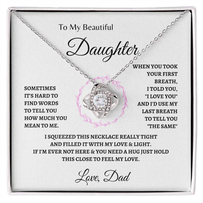 How much you mean to Dad | Love Knot Necklace | Gifts for Daughter