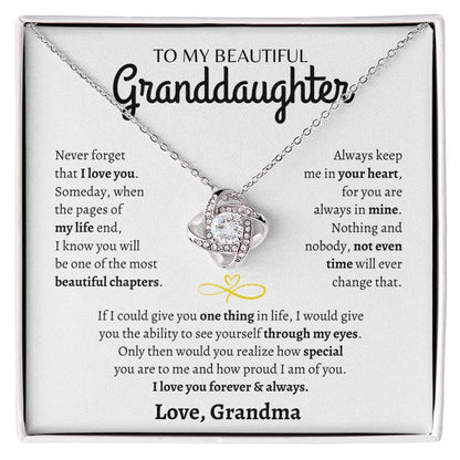 I love you forever & always, Grandma | Love Knot Necklace | Gifts for Granddaughter