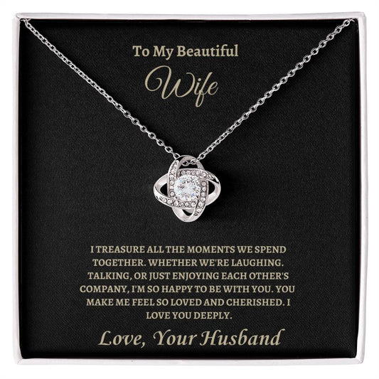 So Happy to be with You | Love Knot Necklace | Gifts for Wife