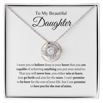 Love You Daughter for the rest of mine | Love Knot Necklace | Gifts for Daughter