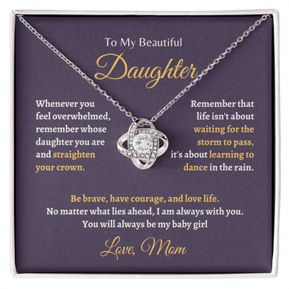 Remember whose Daughter are You | Love Knot Necklace | Gifts for Daughter