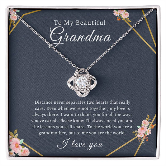 My Beautiful Grandma | Love Knot Necklace | Mother's Day Gift
