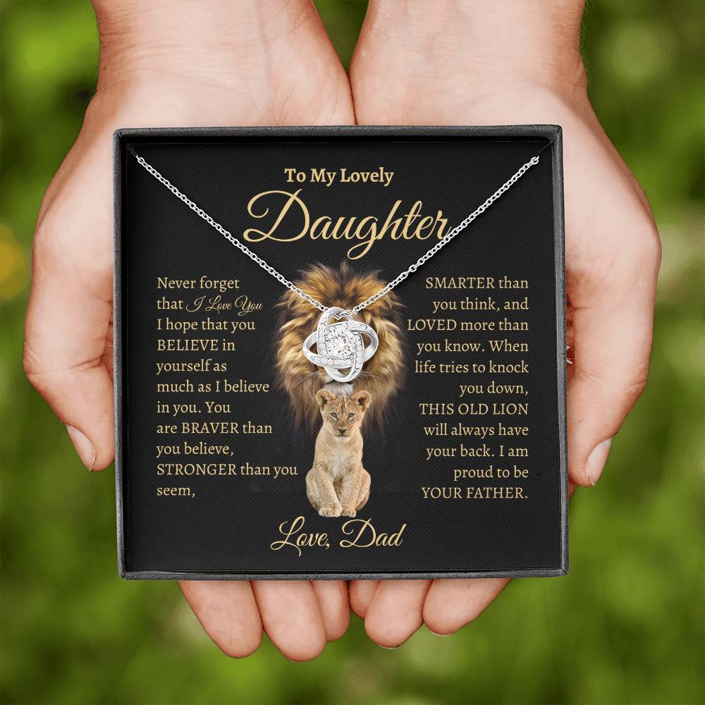 A Lion Dad | Love Knot Necklace | Gifts for Daughter