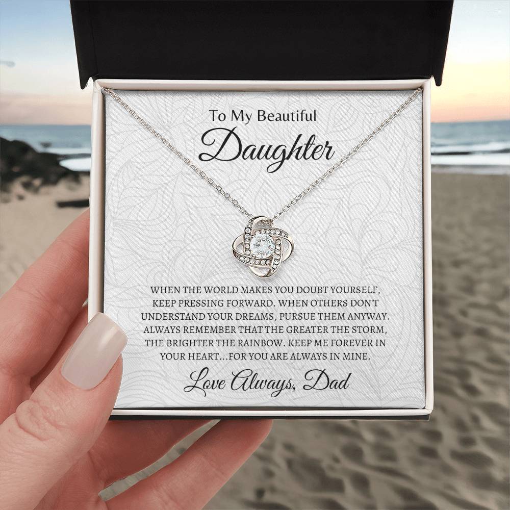 I will always love my daughter | Love Knot Necklace | Gifts for Daughter