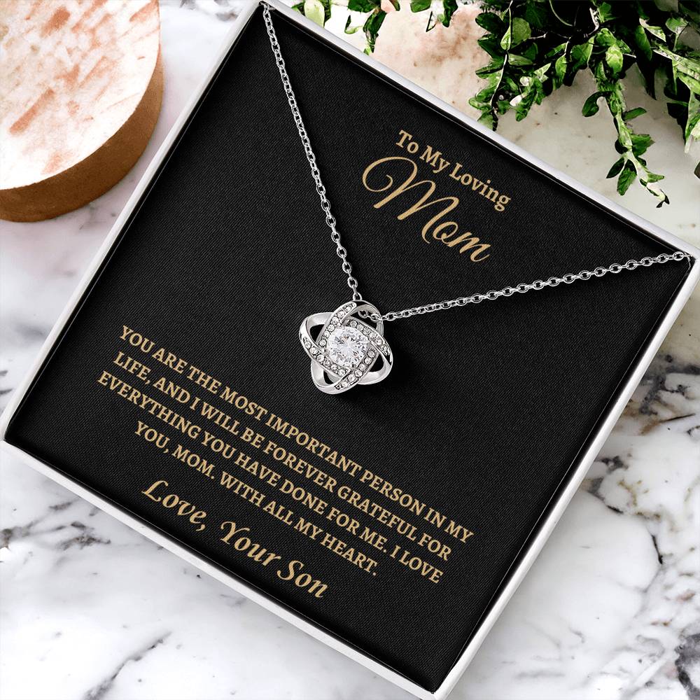 The most important person | Love Knot Necklace | Gifts for Mom