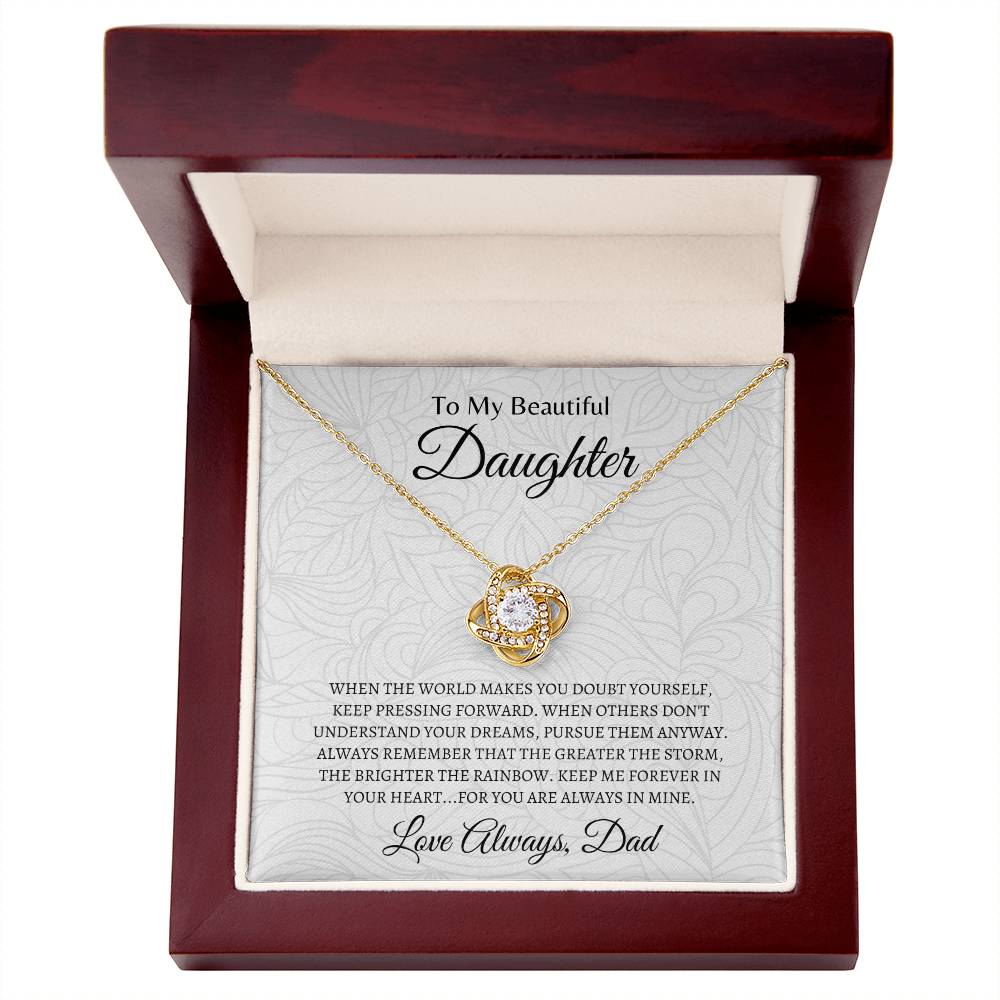 I will always love my daughter | Love Knot Necklace | Gifts for Daughter