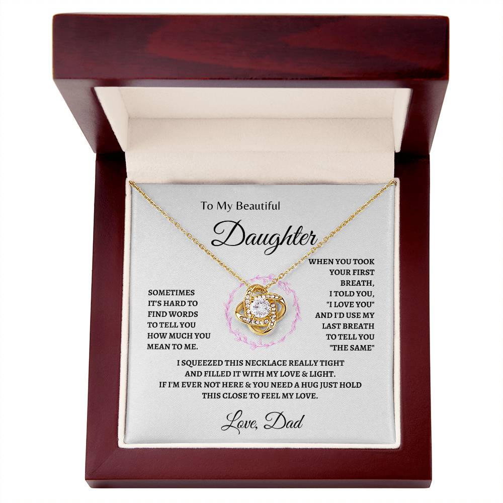 How much you mean to Dad | Love Knot Necklace | Gifts for Daughter