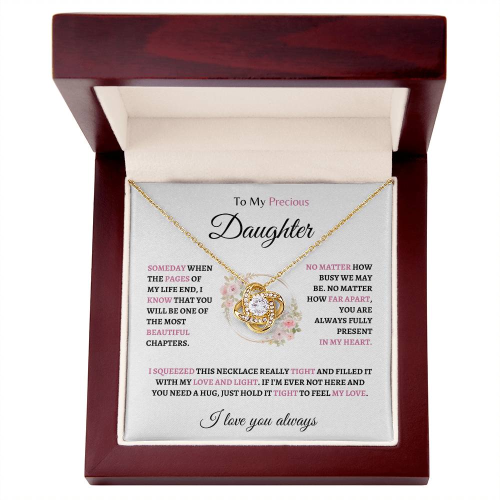 To my Precious Daughter | Love Knot Necklace | Gifts for Daughter