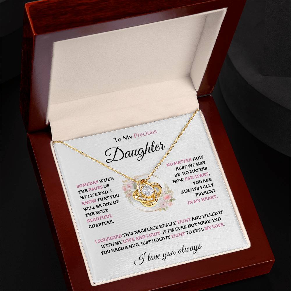 To my Precious Daughter | Love Knot Necklace | Gifts for Daughter