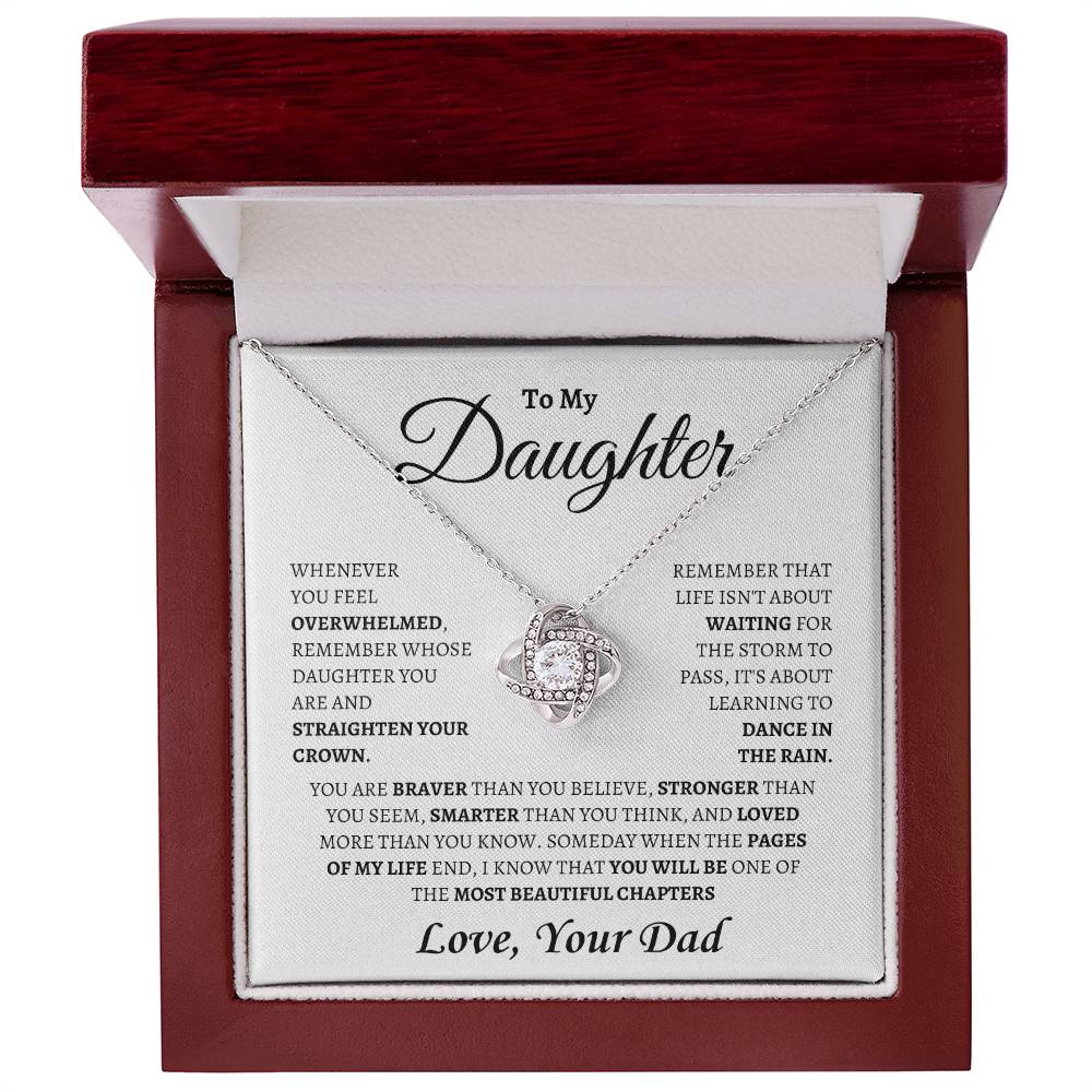 My Daughter, my beautiful chapter | Love Knot Necklace | Gifts for Daughter