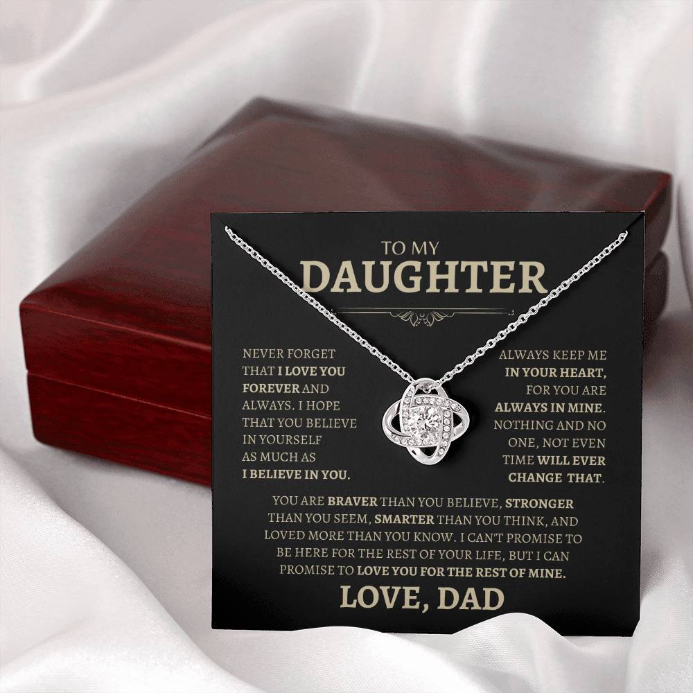 I Love u Forever | Love Knot Necklace | Gifts for Daughter