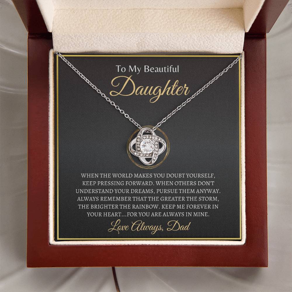 Love Always, Dad | Love Knot Necklace | Gifts for Daughter