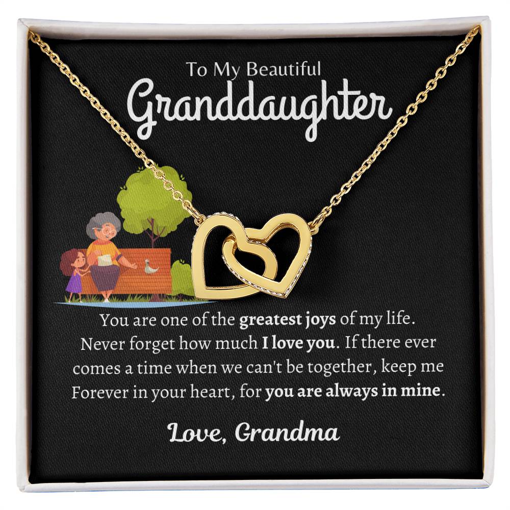 Greatest joys | Interlocking Hearts Necklace | Gifts for Granddaughter