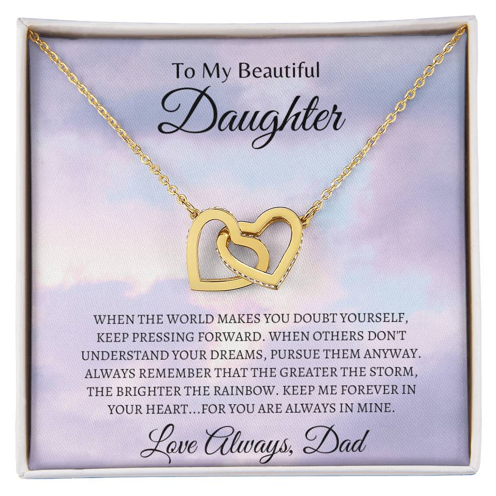 You are always in mine | Interlocking Hearts Necklace | Gifts for Daughter