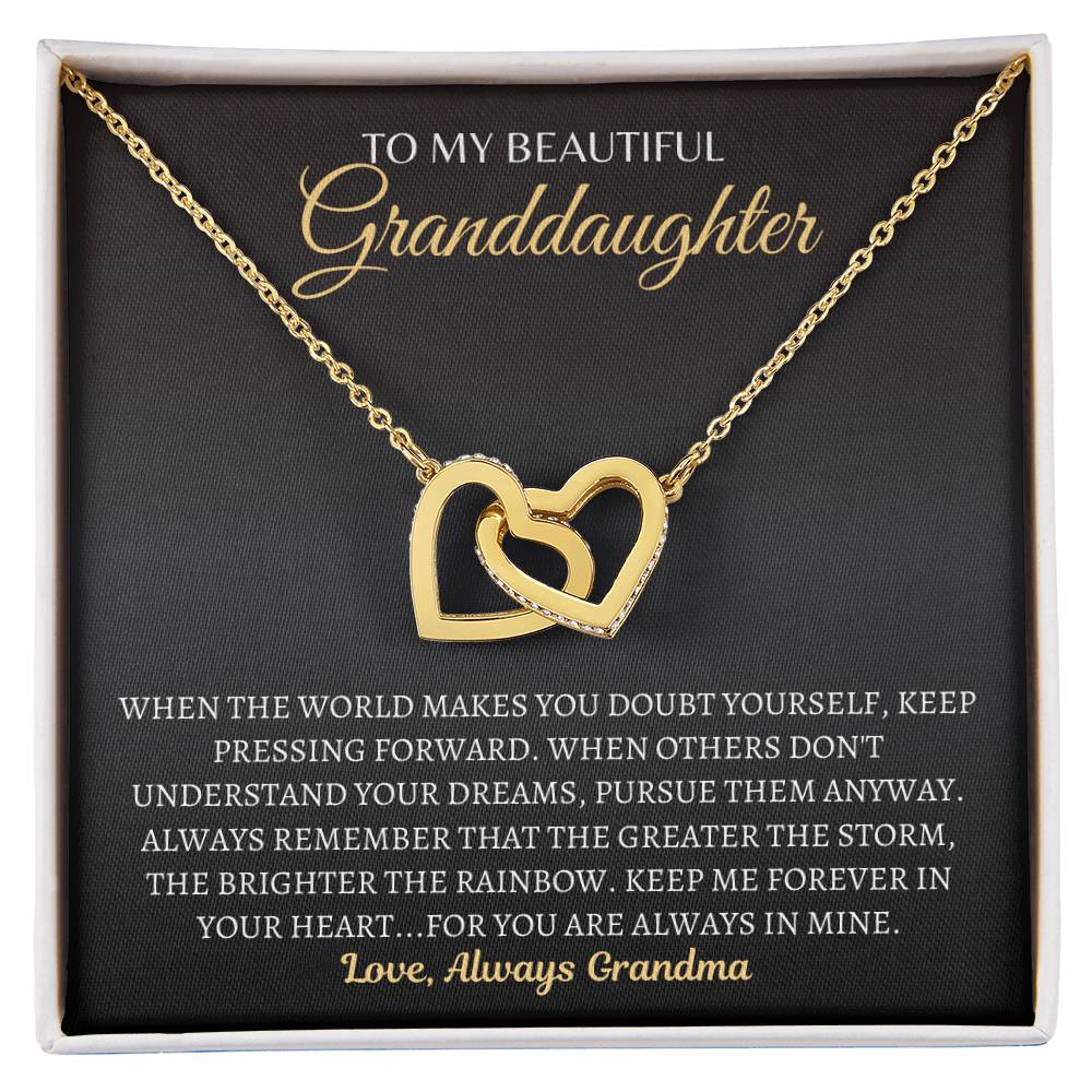 Love Always, Grandma | Interlocking Hearts Necklace | Gifts for Granddaughter