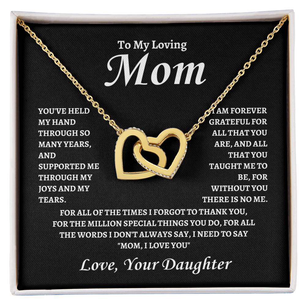 Without You there is no me | Interlocking Hearts Necklace | Gifts for Mom