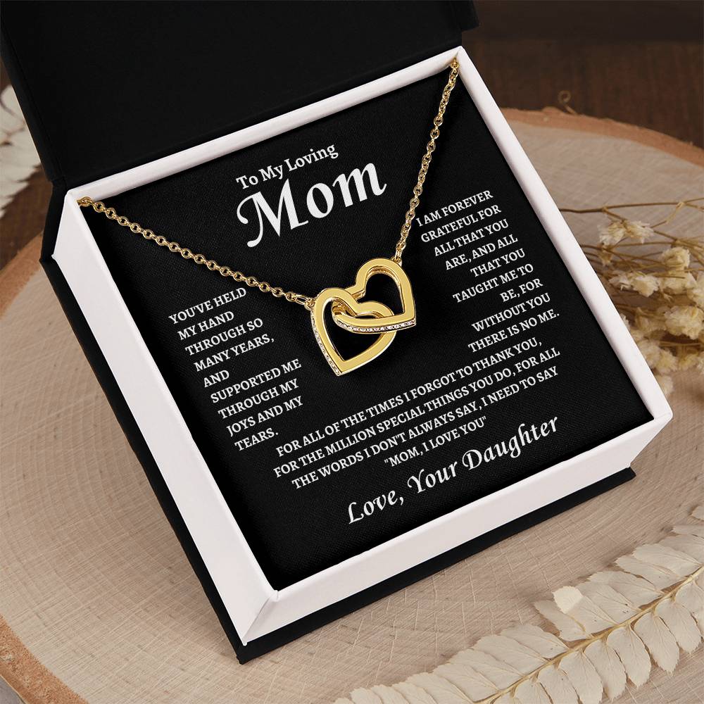 Without You there is no me | Interlocking Hearts Necklace | Gifts for Mom