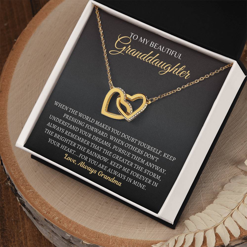 Love Always, Grandma | Interlocking Hearts Necklace | Gifts for Granddaughter