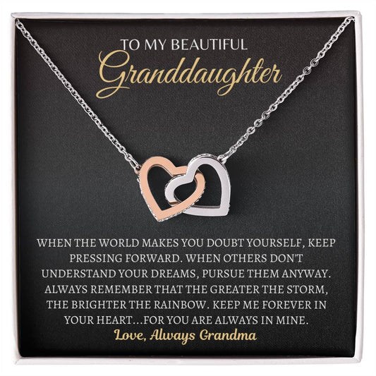 Love Always, Grandma | Interlocking Hearts Necklace | Gifts for Granddaughter