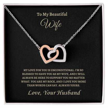 Unconditional Love | Interlocking Hearts Necklace | Gifts for Wife