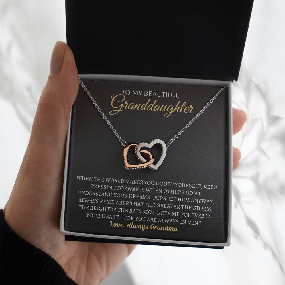 Love Always, Grandma | Interlocking Hearts Necklace | Gifts for Granddaughter