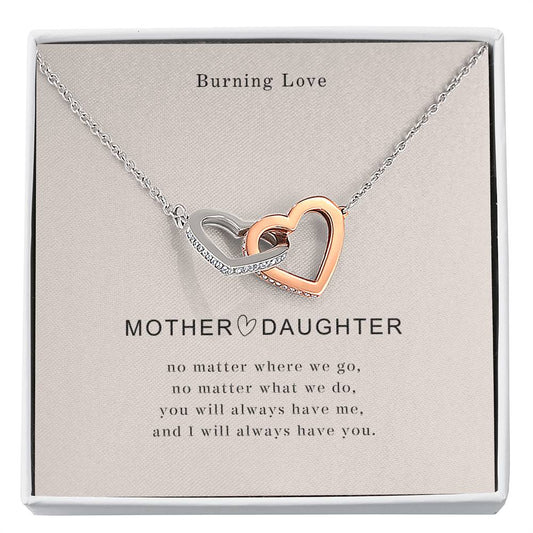 Mother & Daughter | Interlocking Hearts Necklace | Mother's Day Gift