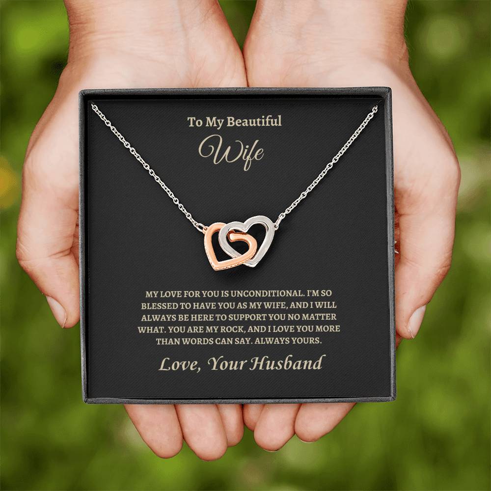 Unconditional Love | Interlocking Hearts Necklace | Gifts for Wife