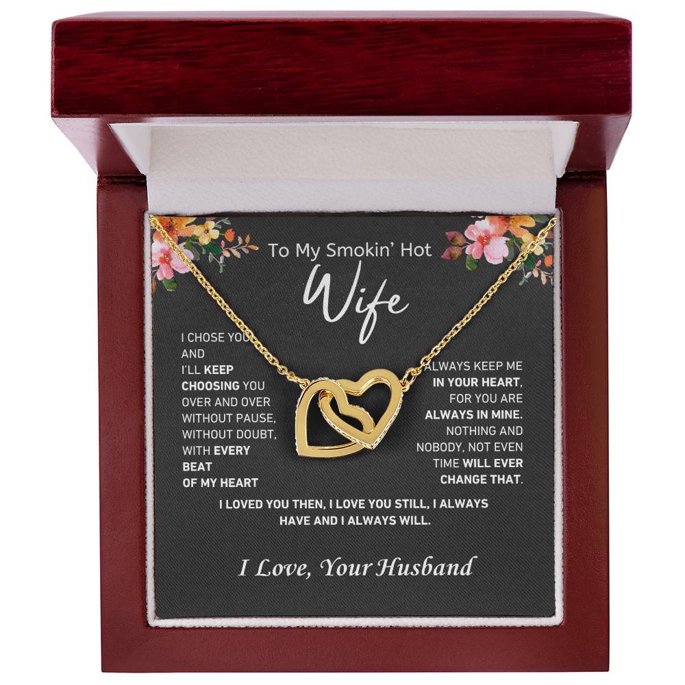 I chose you | Interlocking Hearts Necklace | Gifts for Wife