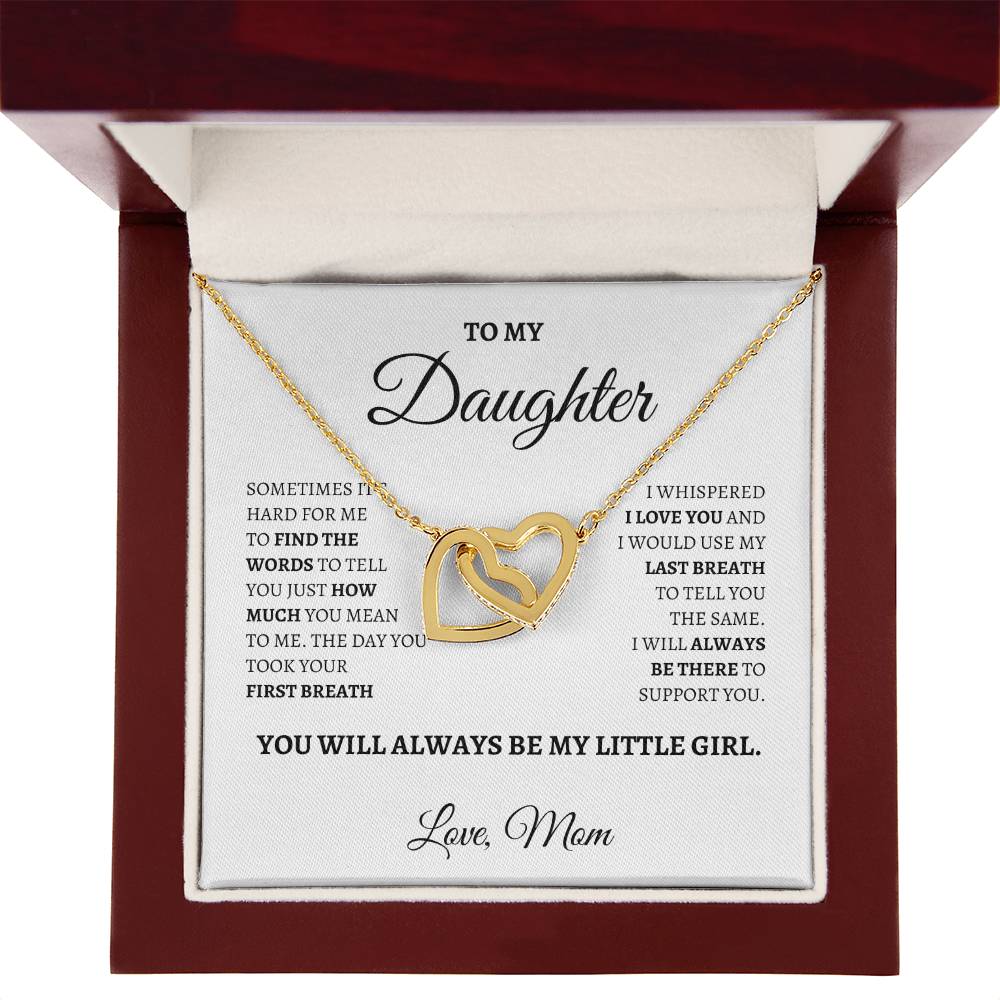 I Love you Daughter | Interlocking Hearts Necklace | Gifts for Daughter