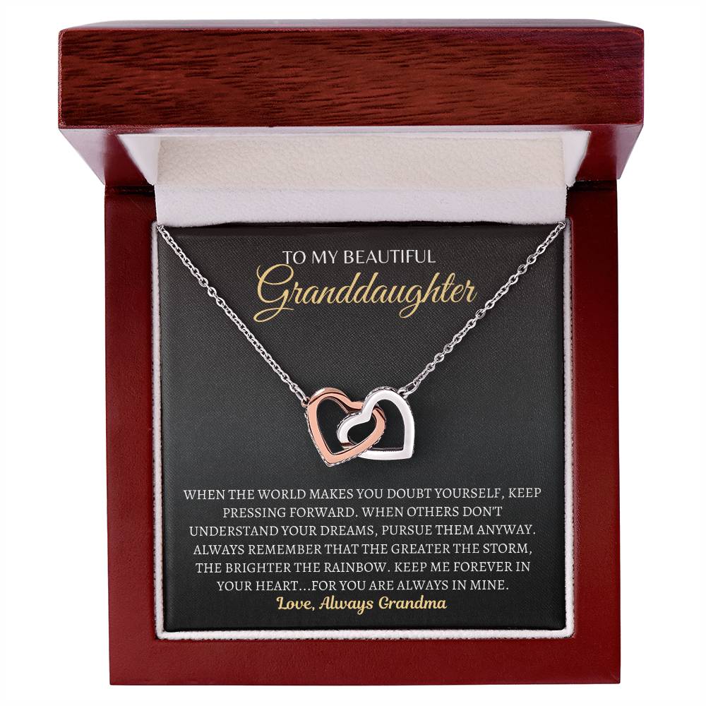 Love Always, Grandma | Interlocking Hearts Necklace | Gifts for Granddaughter