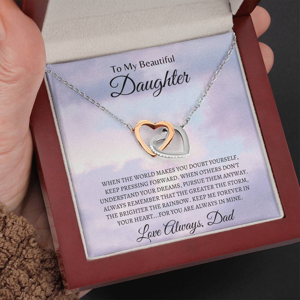 You are always in mine | Interlocking Hearts Necklace | Gifts for Daughter