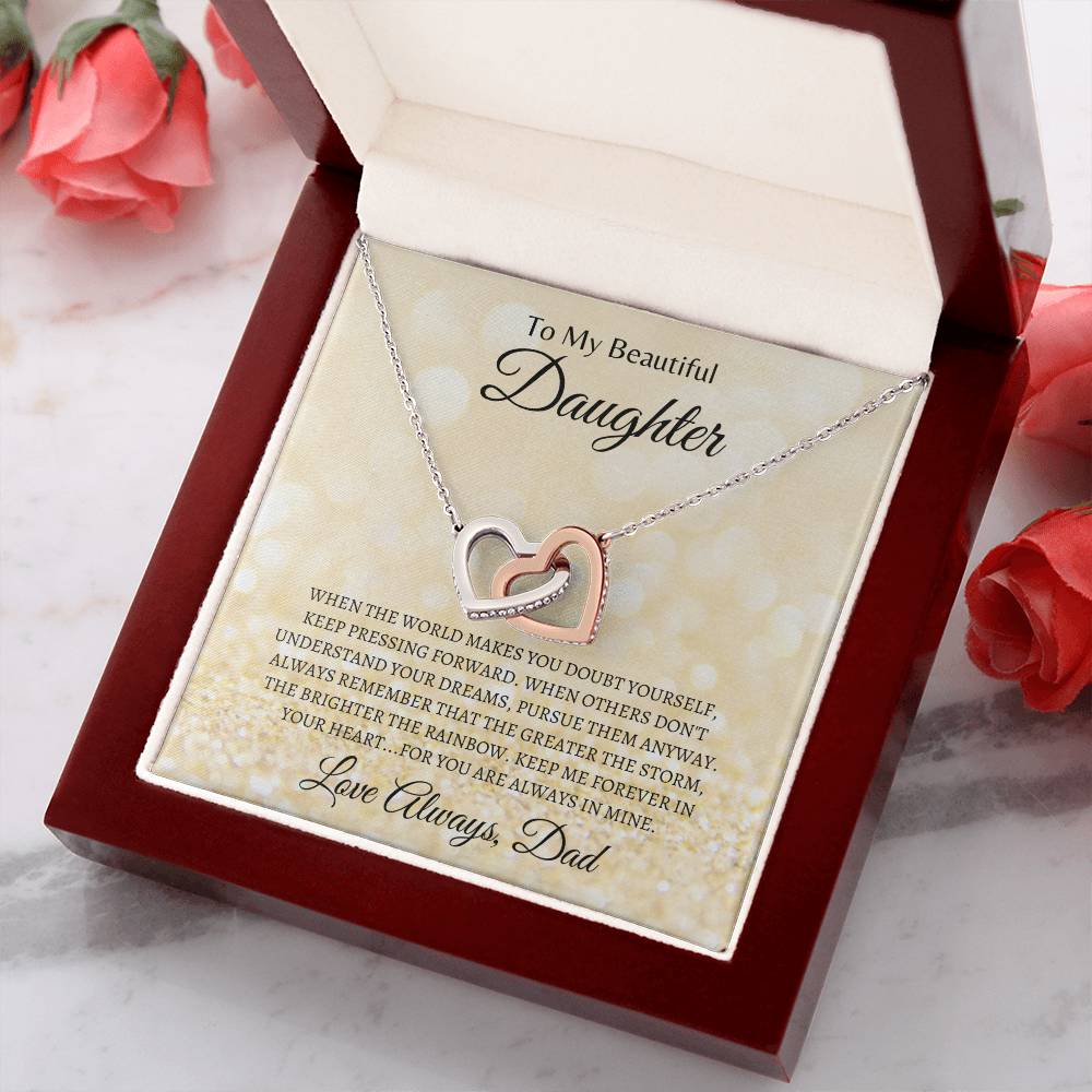 My Daughter | Interlocking Hearts Necklace | Gifts for Daughter