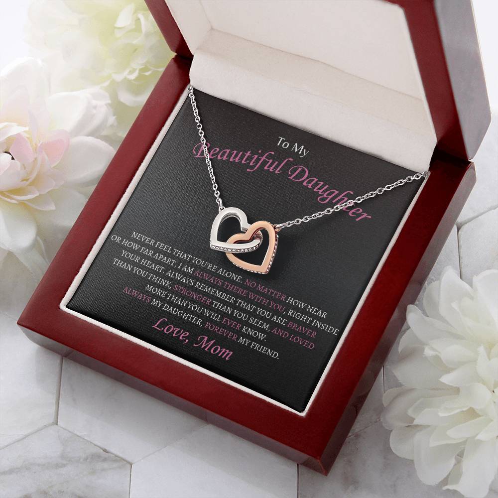 Always my Daughter, Forever my Friend | Interlocking Hearts Necklace | Gifts for Daughter