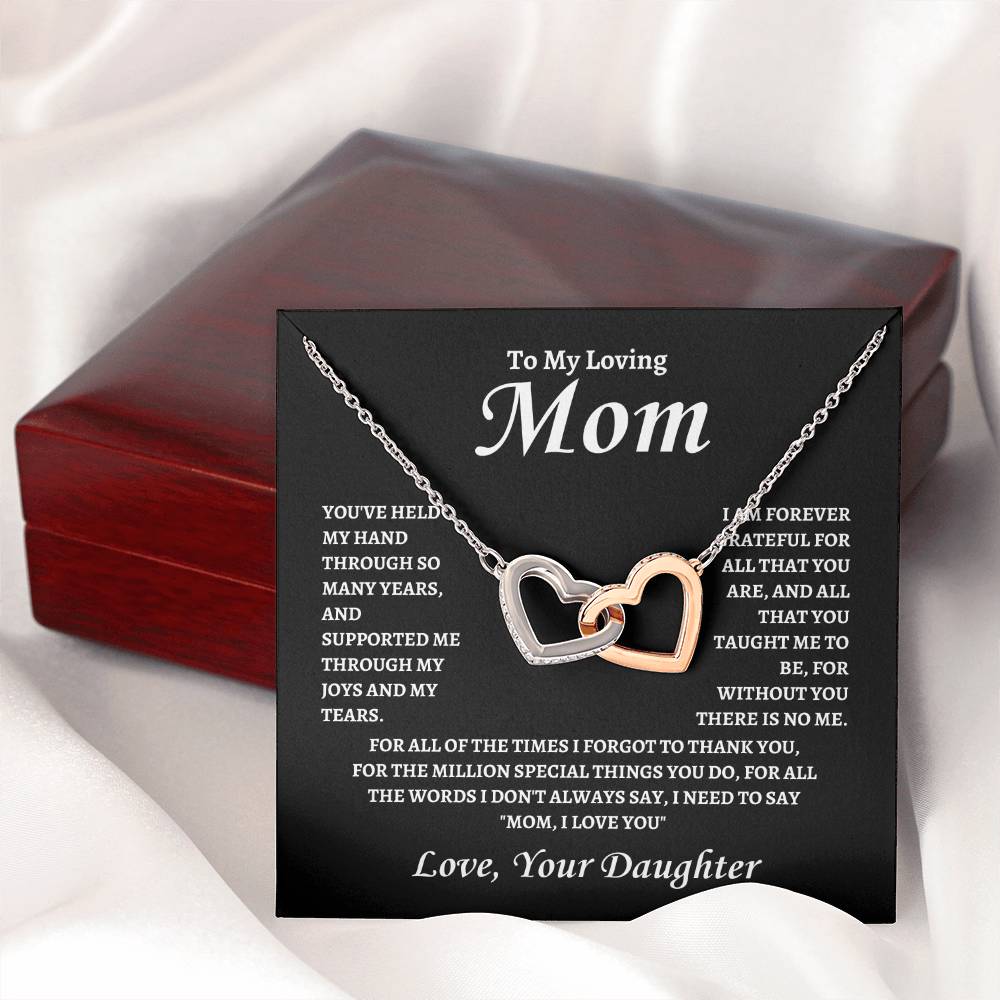 Without You there is no me | Interlocking Hearts Necklace | Gifts for Mom