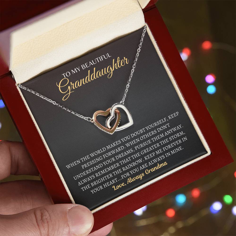 Love Always, Grandma | Interlocking Hearts Necklace | Gifts for Granddaughter