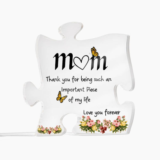 Thanks Mom | Acrylic Puzzle Plaque | Mother's Day Gift