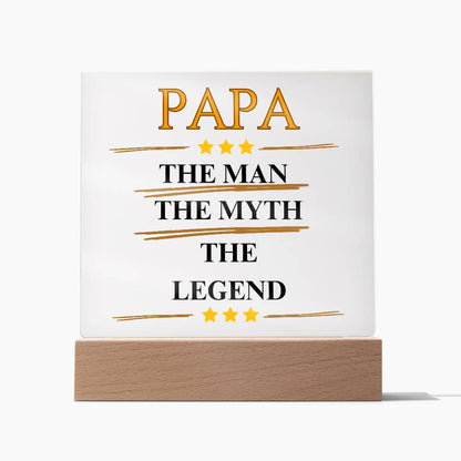 PAPA | Acrylic Square Plaque | Gifts for Dad