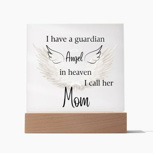 Angel Mom | Acrylic Square Plaque | Mother's Day Gift
