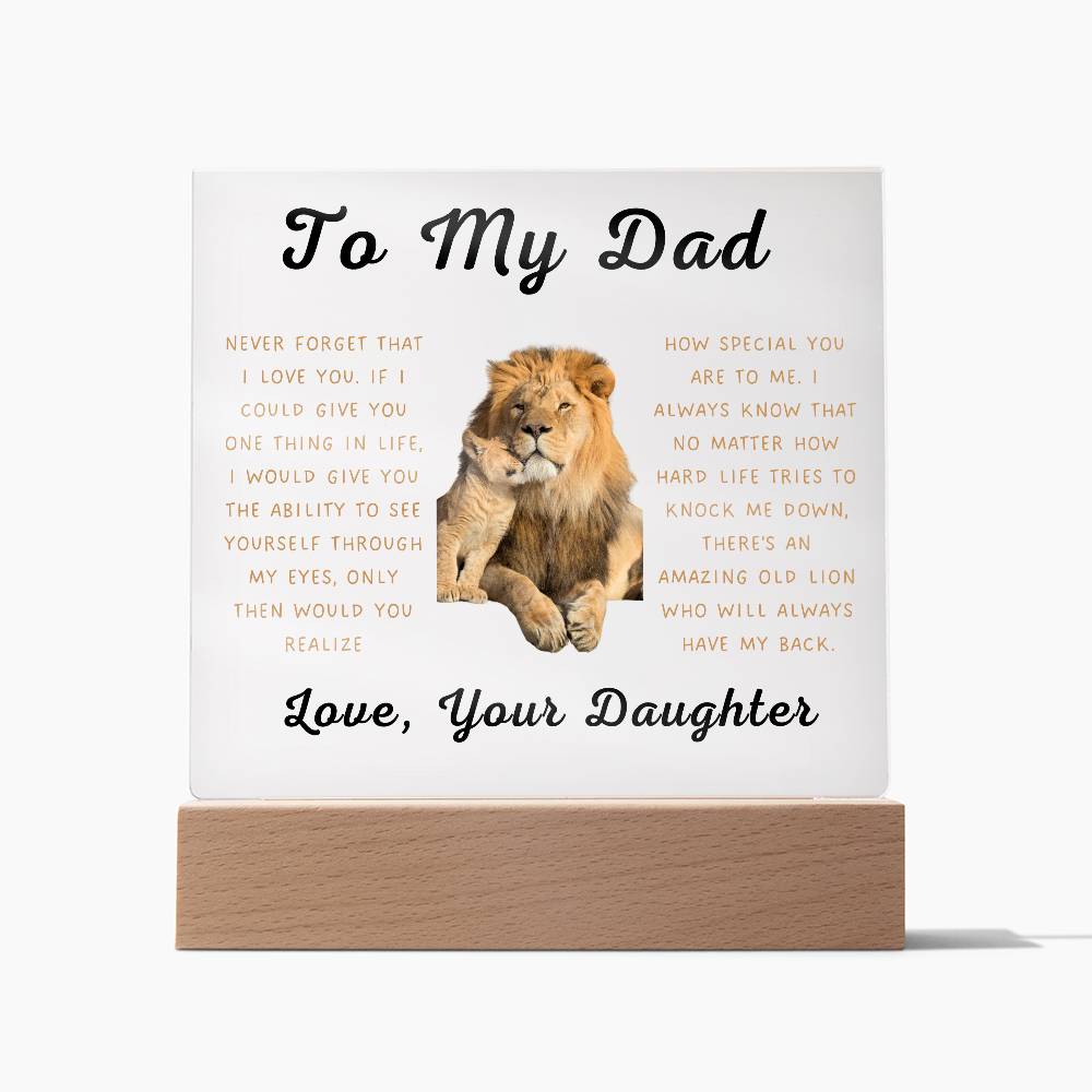 To my Dad | Acrylic Square Plaque | Gifts for Dad