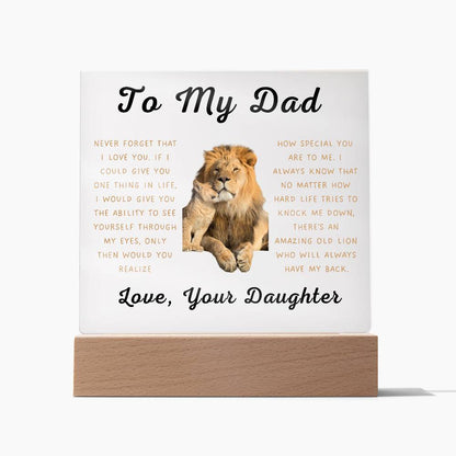 To my Dad | Acrylic Square Plaque | Gifts for Dad