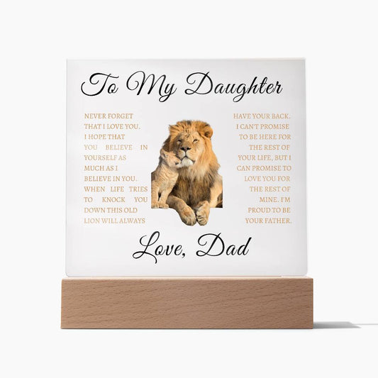 Proud to be your father | Acrylic Square Plaque | Gifts for Daughter