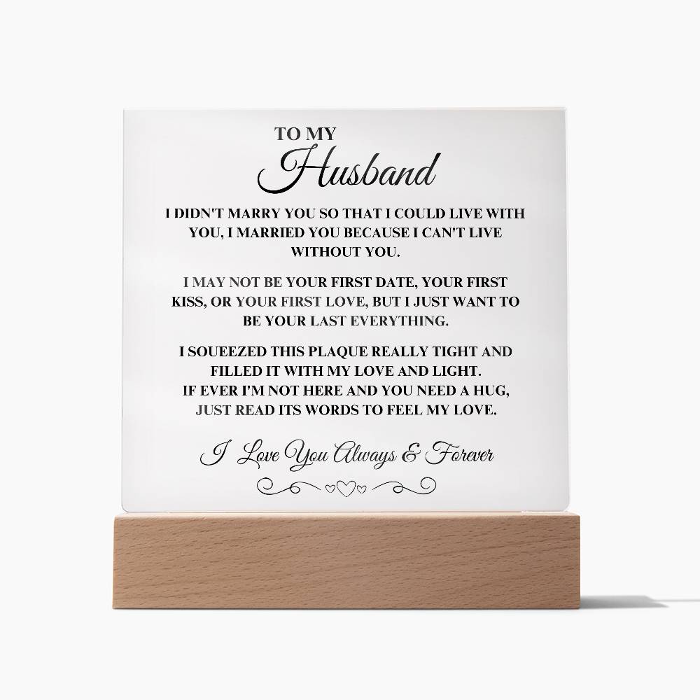 Squeezed this Plaque | Acrylic Square Plaque | Gifts for Husband