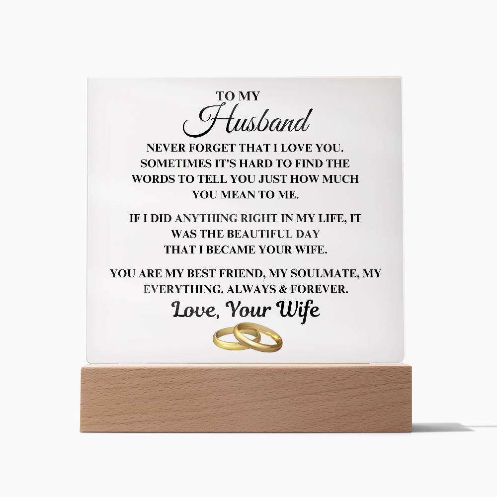 Became your Wife | Acrylic Square Plaque | Gifts for Husband