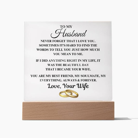 Became your Wife | Acrylic Square Plaque | Gifts for Husband