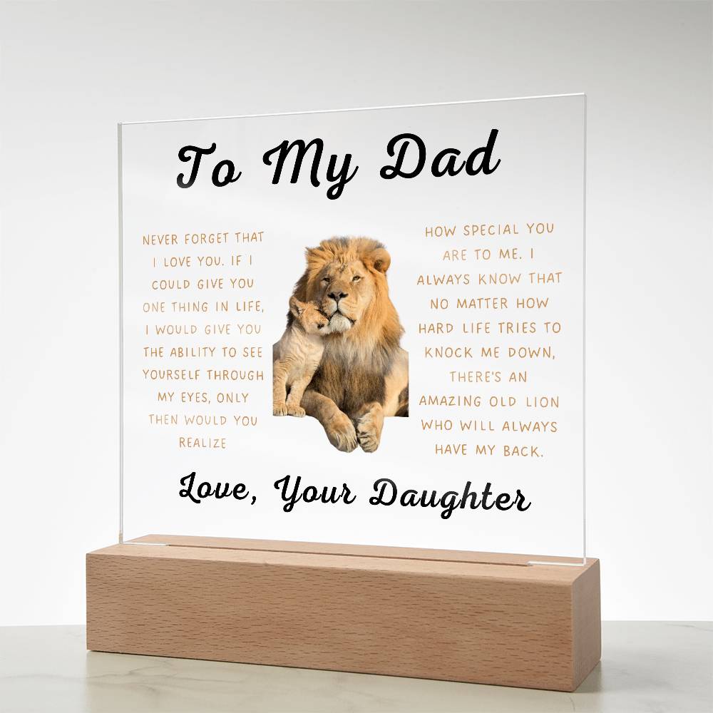 To my Dad | Acrylic Square Plaque | Gifts for Dad