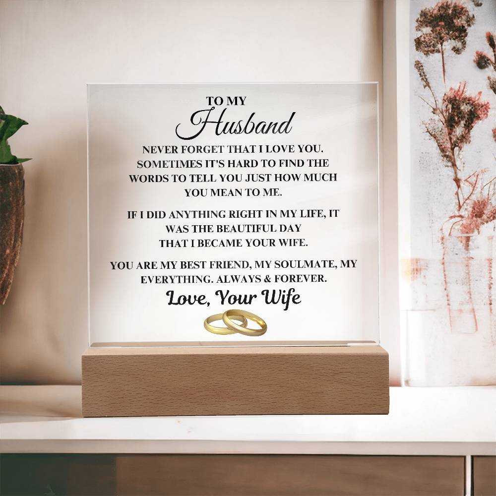 Became your Wife | Acrylic Square Plaque | Gifts for Husband