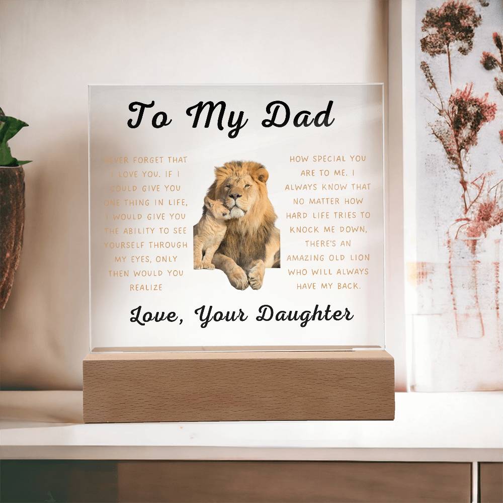 To my Dad | Acrylic Square Plaque | Gifts for Dad