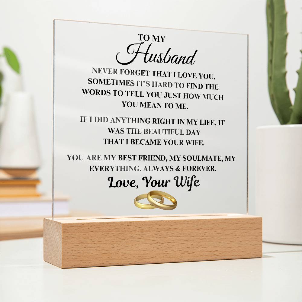 Became your Wife | Acrylic Square Plaque | Gifts for Husband